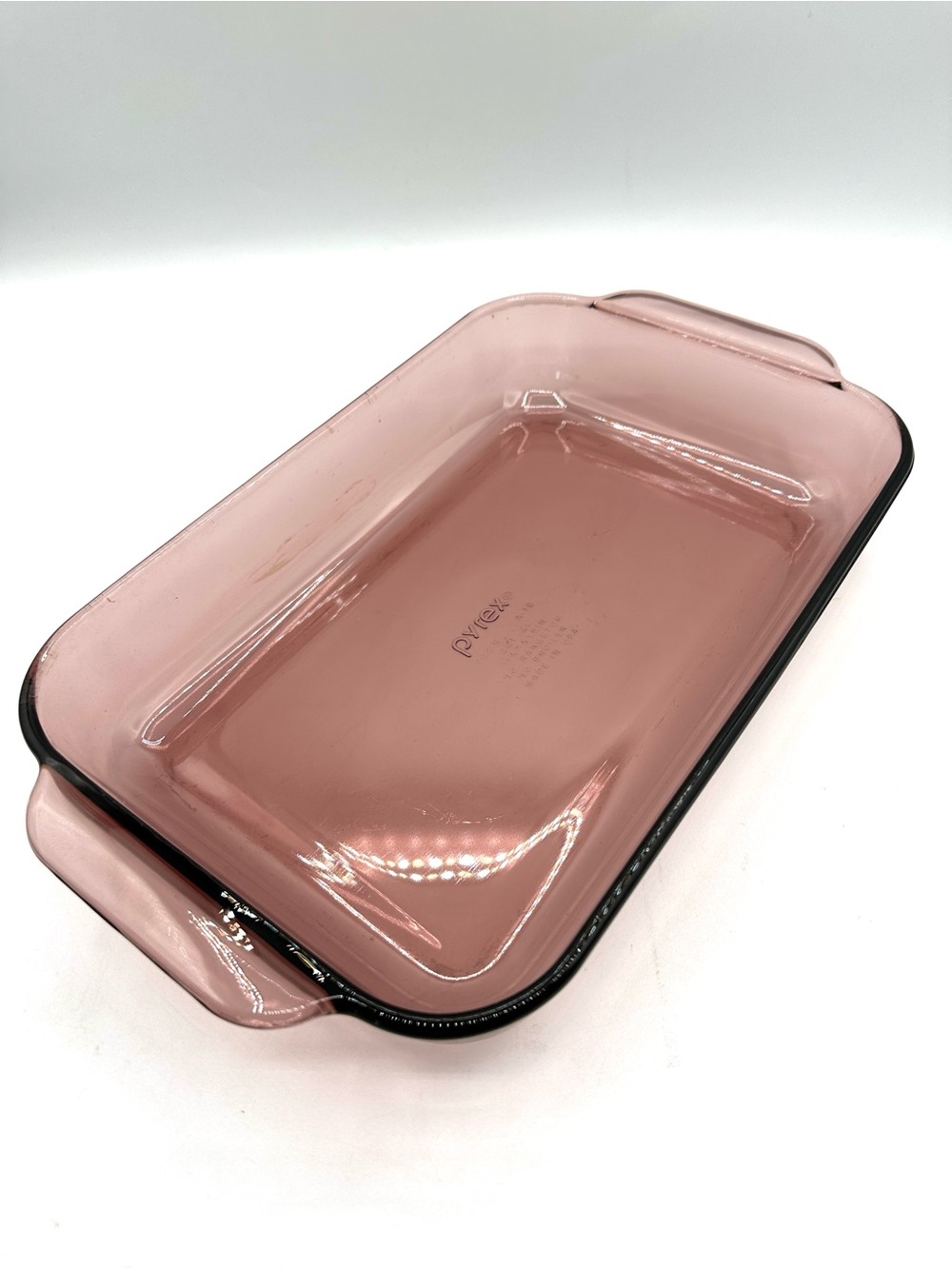 Pyrex 7 x 11” Cranberry Glass Baking Dish